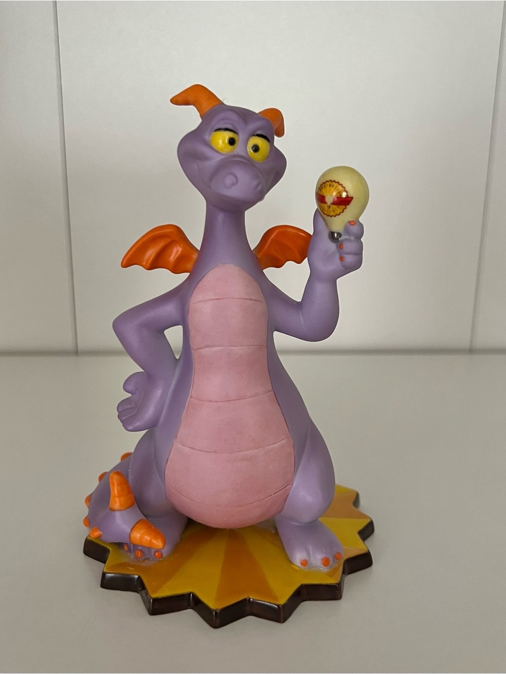 Disney Parks Figment Dragon Figurine Epcot Journey Into Imagination Lightbulb